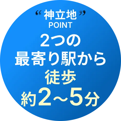 神立地POINT 2つの最寄り駅から徒歩約2~5分