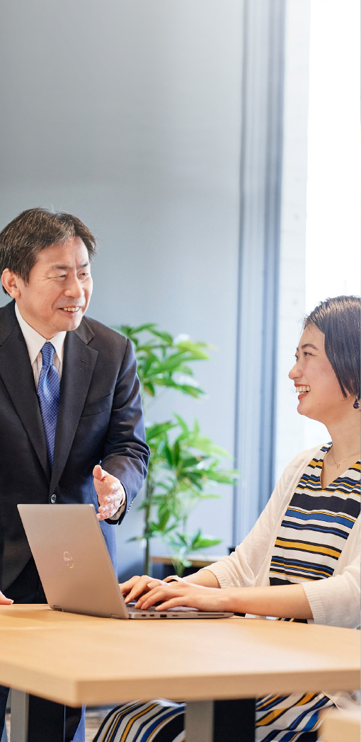 1on1で向き合うのイメージ