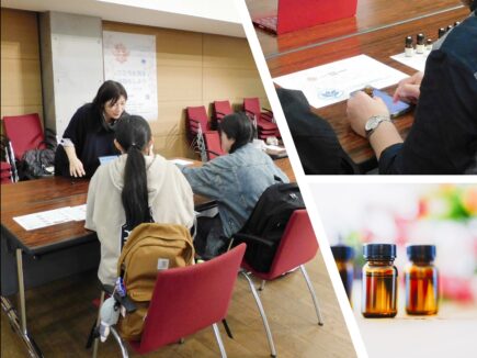 【会場 E棟2階 食堂】こころを測る体験をしよう：香りのものさしって?　体験プログラム