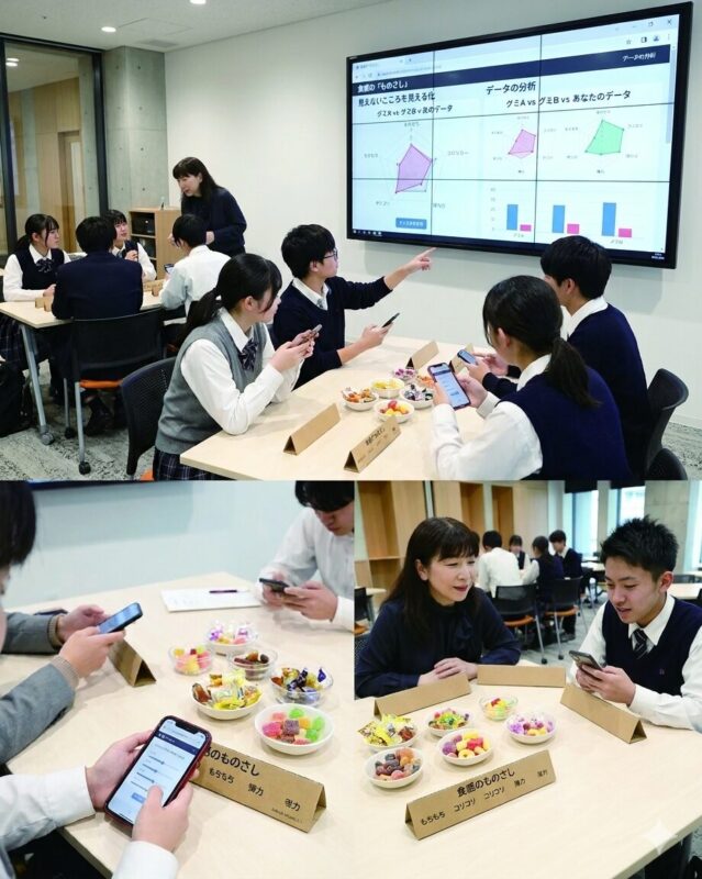 【会場 G棟体育館】ワークショップ② 見えないこころのものさしづくり：グミの食感はどうやって測る? Episode 0