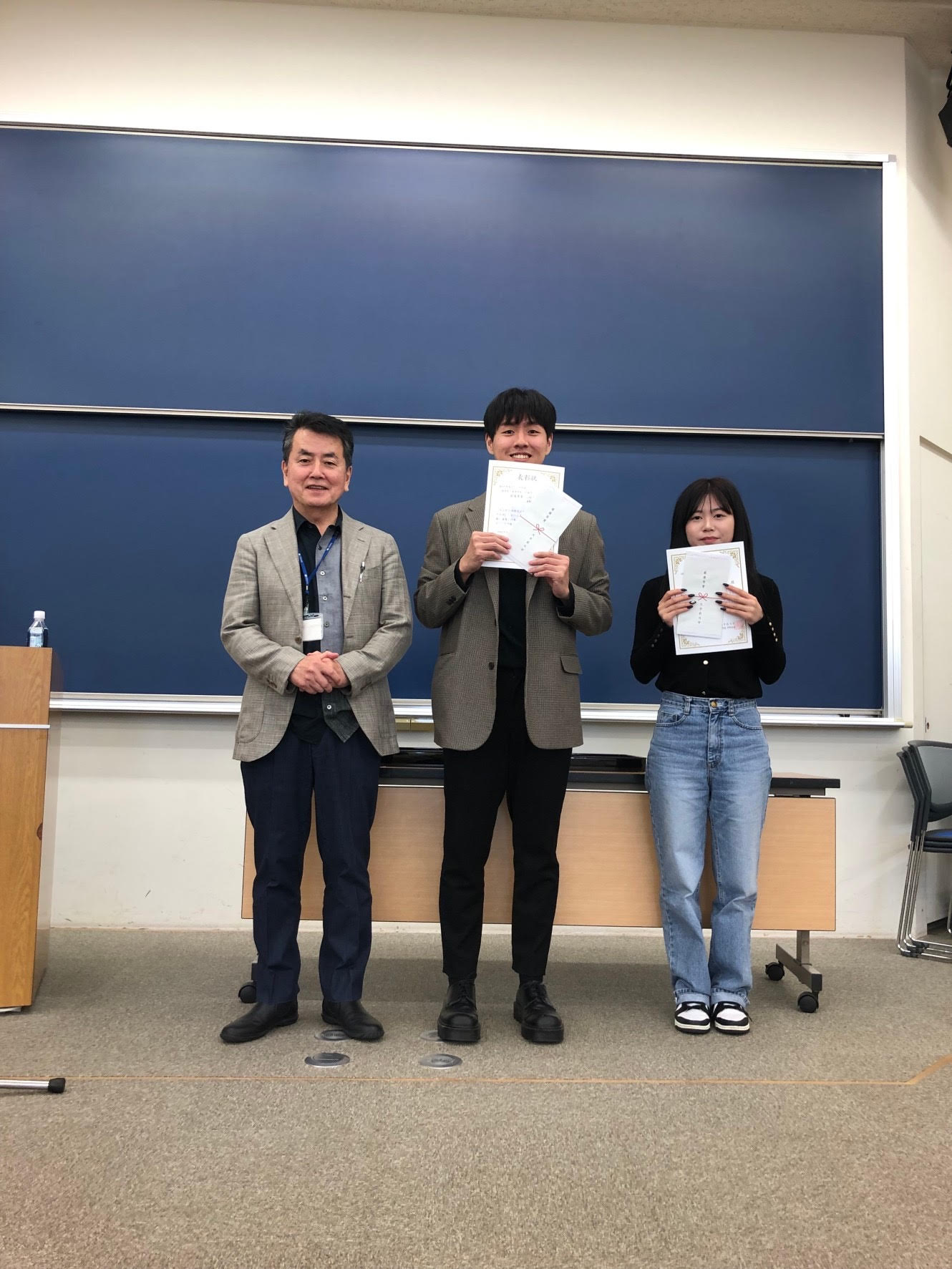 留学生と本学学生ペア部門：最優秀賞